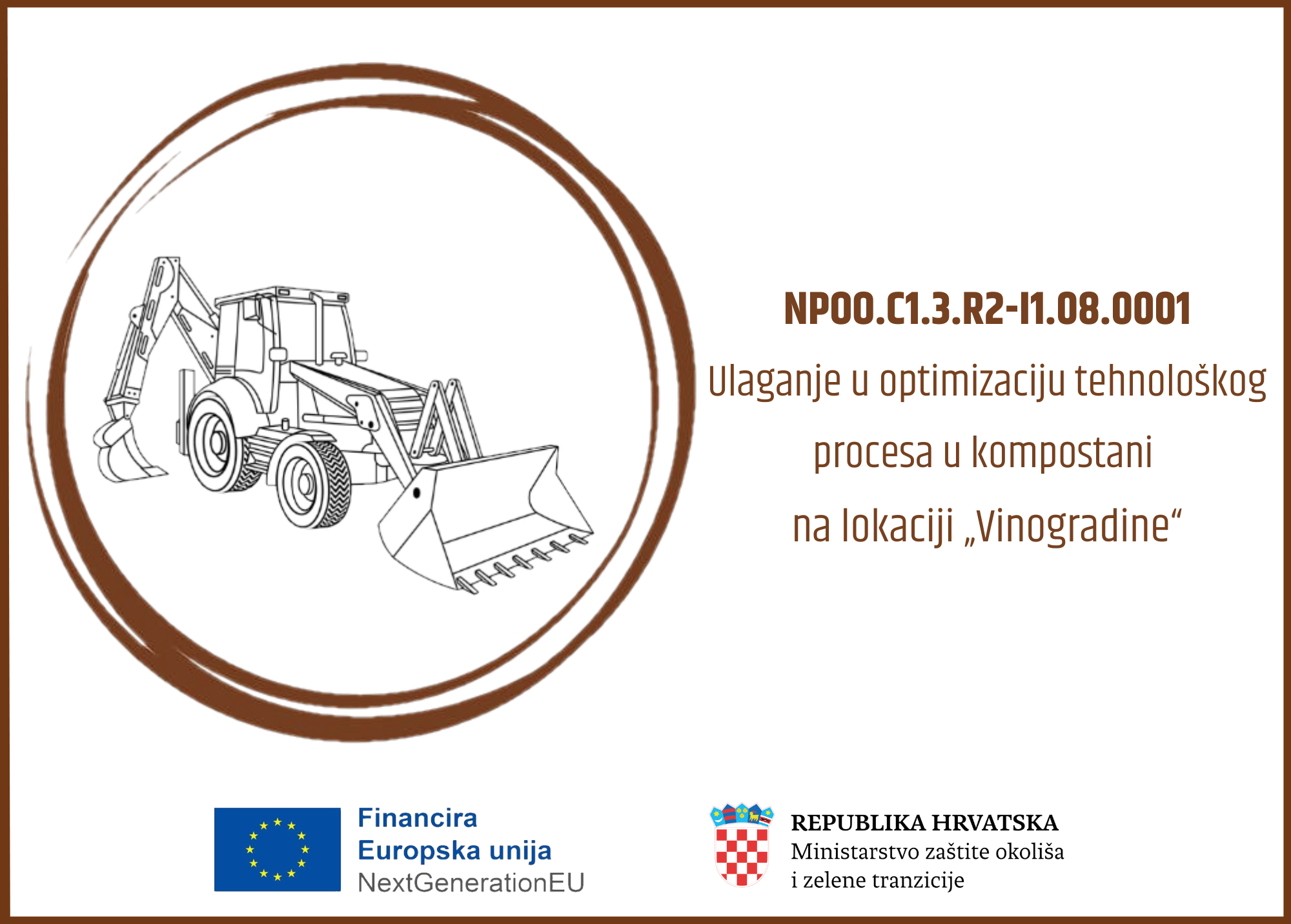 Ulaganje u optimizaciju tehnološkog procesa u kompostani  na lokaciji „Vinogradine“ - NPOO.C1.3.R2-I1.08.0001
